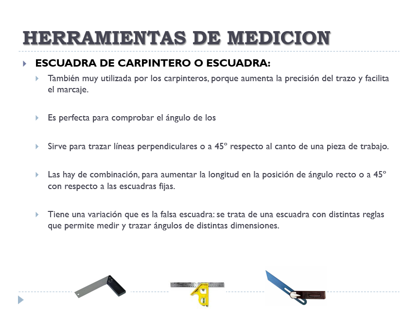 Medición de la carpintería
