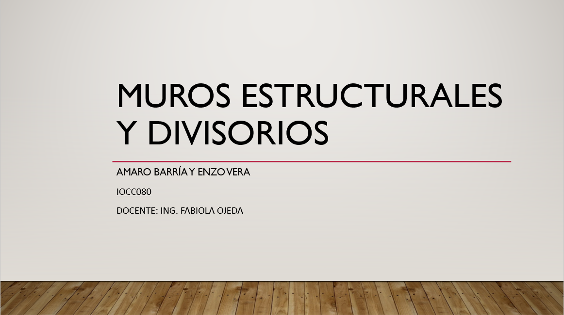 Muros Estructurales y Divisorio - PPT