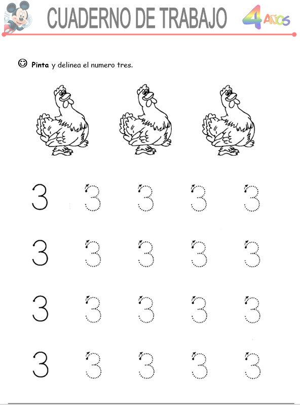 Matemáticas, Niño De 3 Años - Word