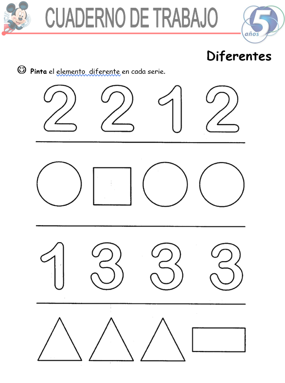 Matemáticas, Niños De 5 Años - Word