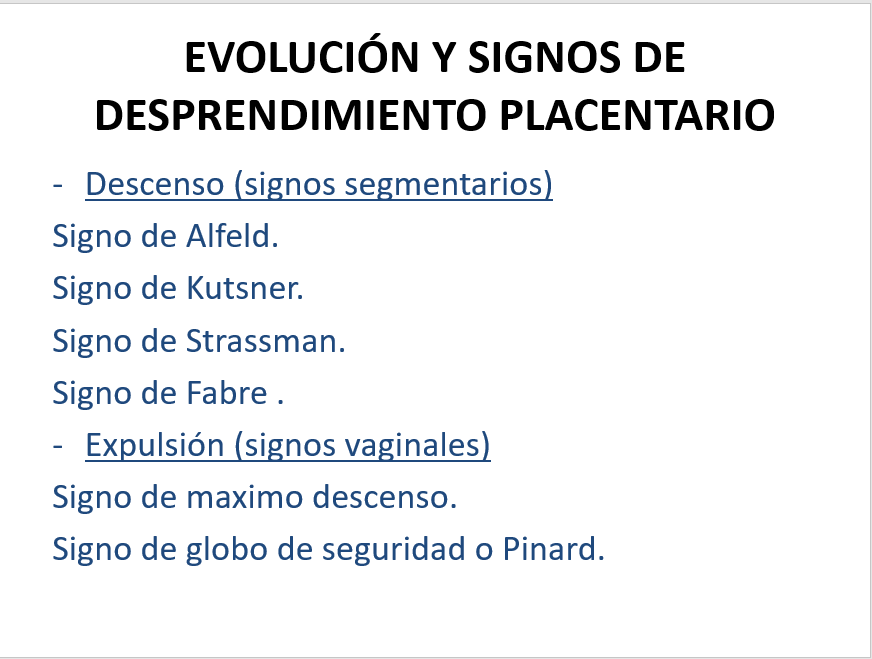 Desprendimiento Y Expulsión De La Placenta - PPT