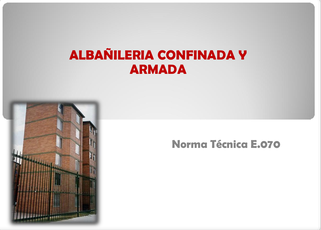 albañilería confinada y armadas
