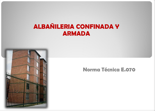 albañilería confinada y armadas