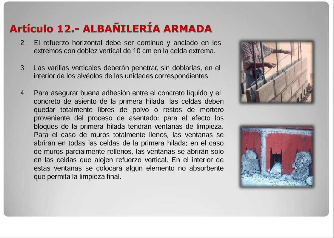 albañilería confinada y armadas