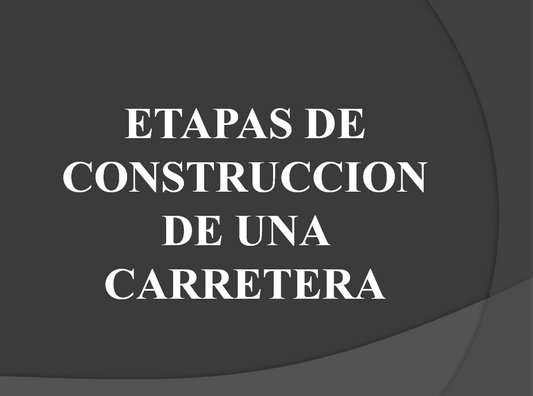 Construcción De Una carretera - PPT