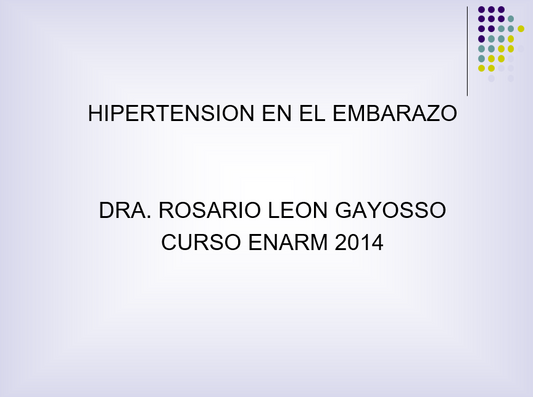 Hipertensión En El Embarazo - PPT