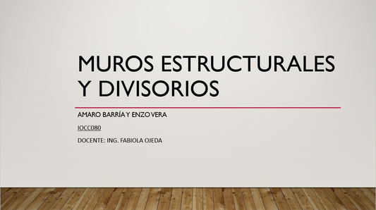 Muros Estructurales y Divisorio - PPT