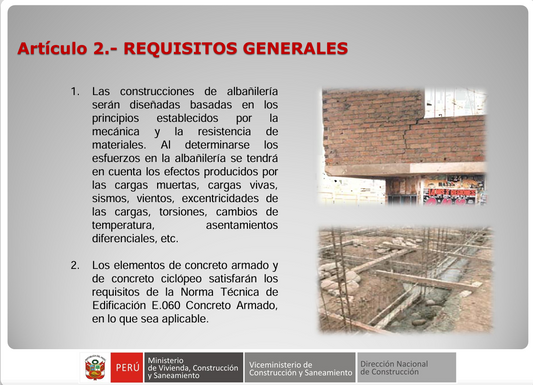 Normativa Técnica E.70 Albañilería