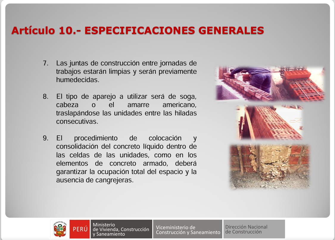 Normativa Técnica E.70 Albañilería