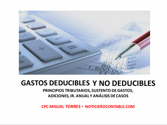 Gastos Deducibles y No Deducibles - PDF