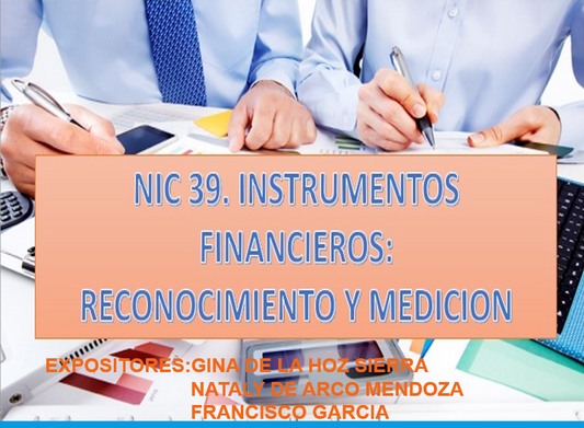 Instrumentos Financieros- Reconocimiento y Medición
