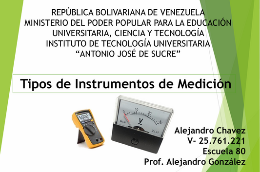 Tipos De instrumentos De Medición