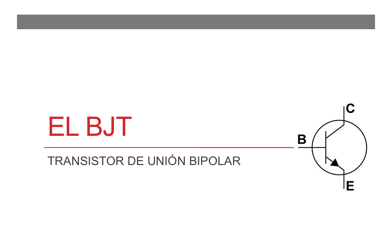 El Transitor Bipolar BJT - PDF
