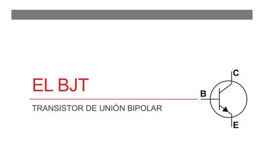 El Transitor Bipolar BJT - PDF