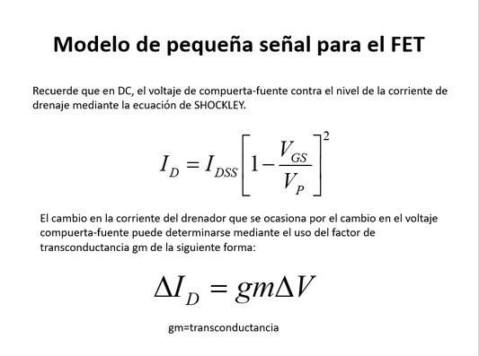 Análisis a Pequeña Señal Para FET