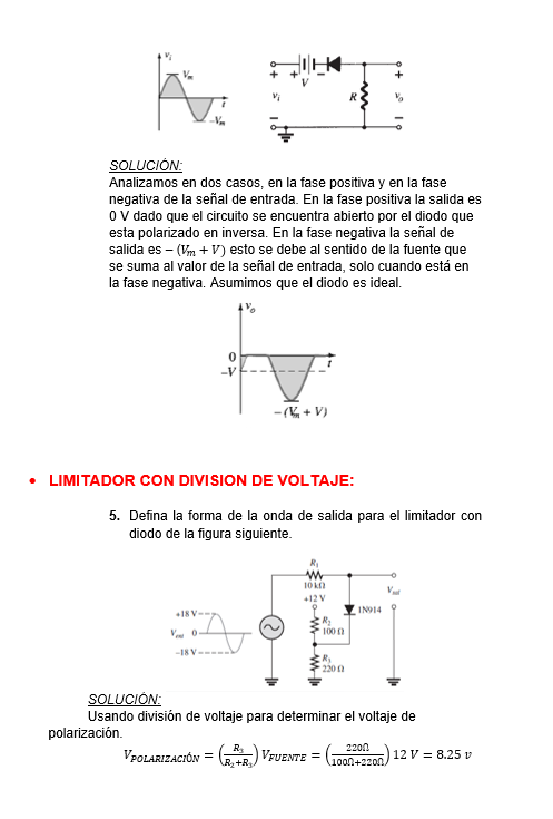 Limitadores en Electrónica - Word