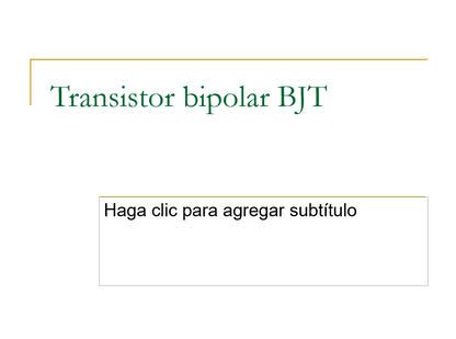 Transitor Bipolar BJT - PPT