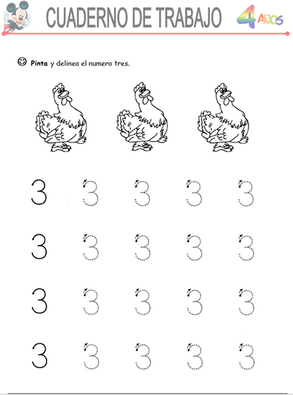 Matemáticas, Niño De 3 Años - Word