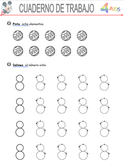 Matemáticas, Niño De 3 Años - Word