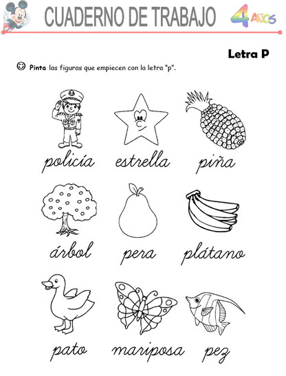Lenguaje Y Comunicación, Niño de 4 Años - Word