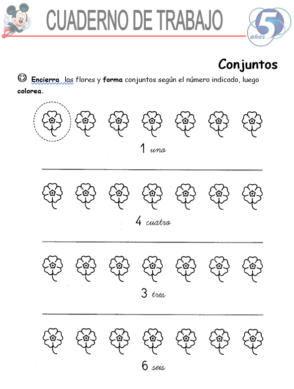 Matemáticas, Niños De 5 Años - Word