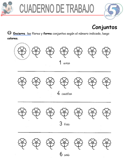 Matemáticas, Niños De 5 Años - Word