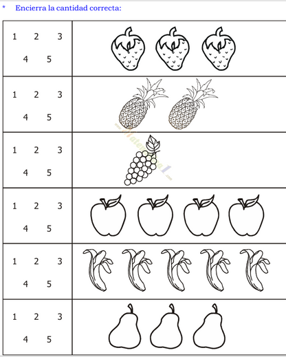 Matemáticas, 3 y 4 años - PDF