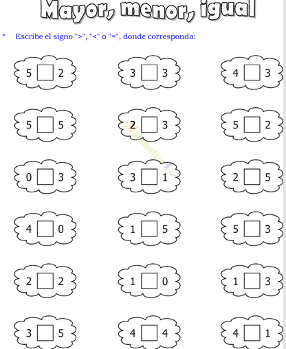 Matemáticas, 3 y 4 años - PDF