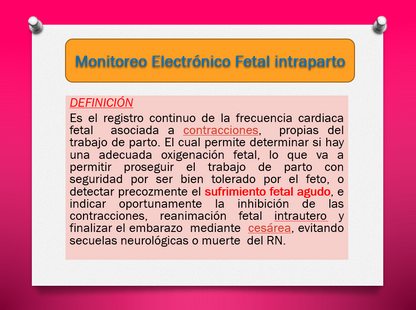 Monitoreo Electrónico fetal Intraparto - PPT