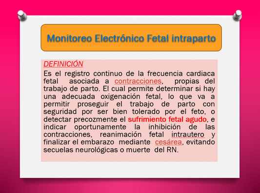 Monitoreo Electrónico fetal Intraparto - PPT