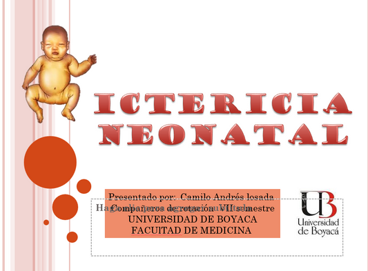 Ictericia Neonatal - PPT