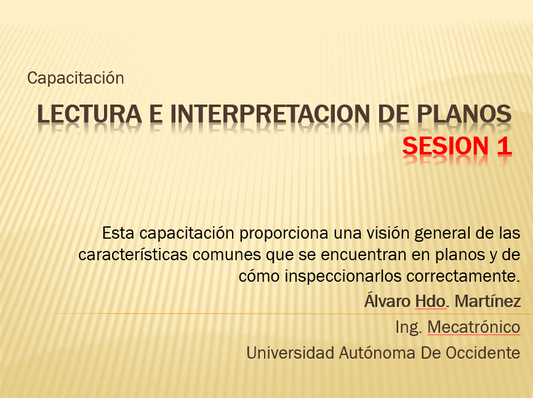 Lectura E Interpretación De Planos - PPT