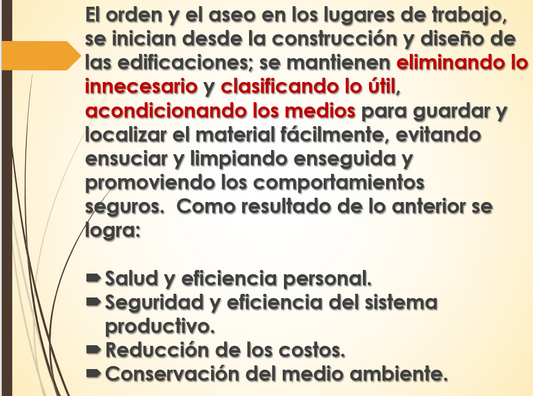 Orden Y Aseo En El Trabajo - PPT