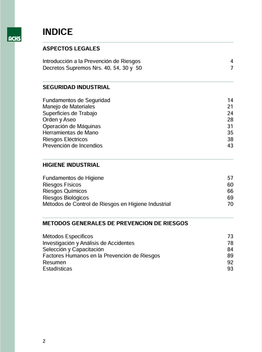 Prevención De Riesgos Ocupacionales - PDF
